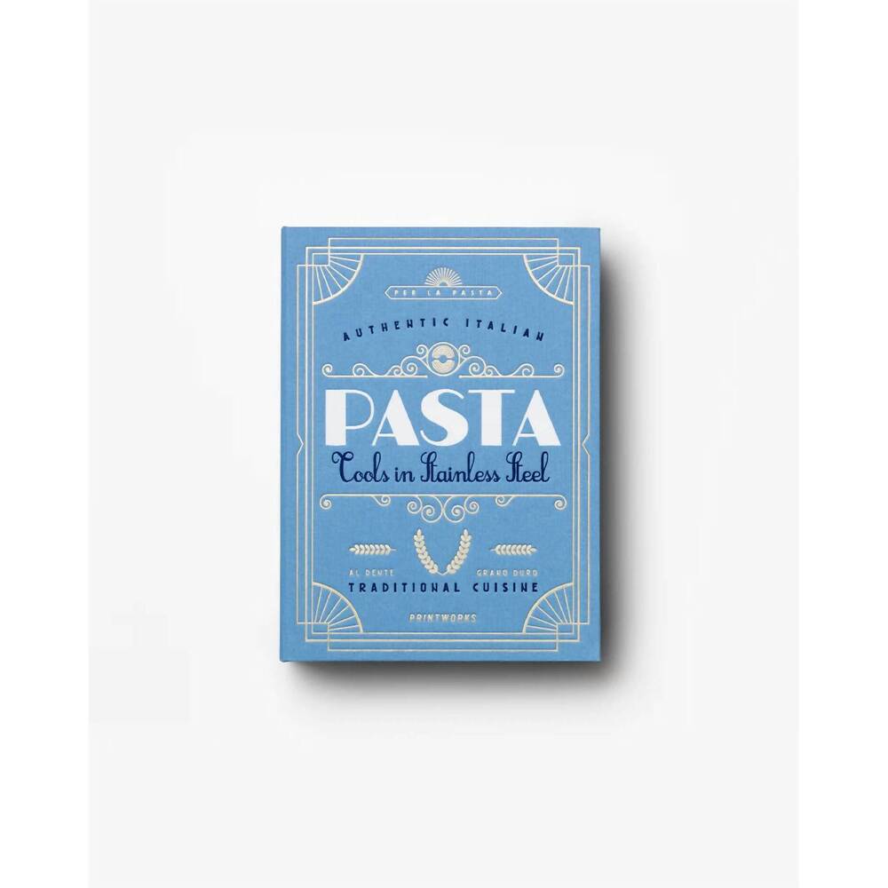 NEW PRINTWORKS pasta essentials gift set book in bright blue